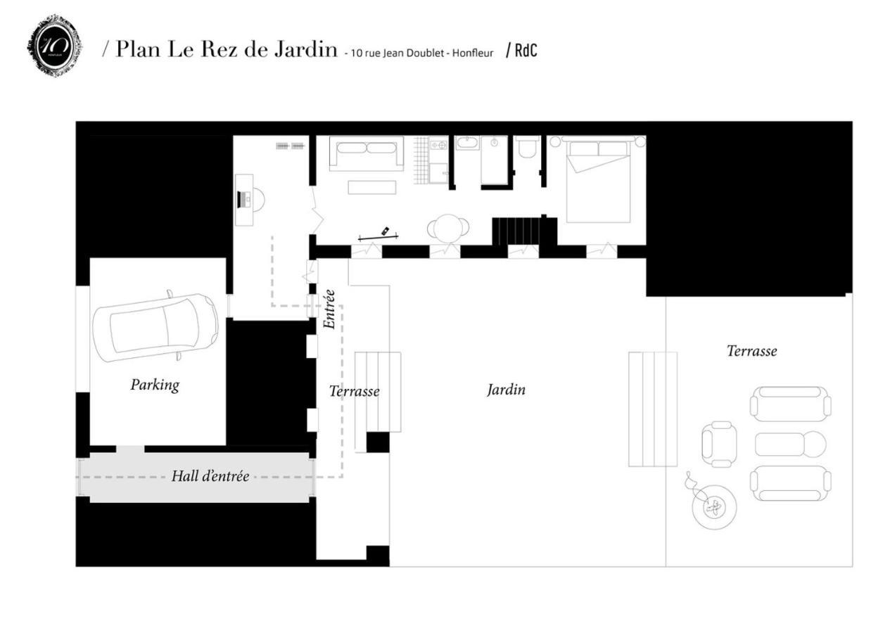 Le 10Honfleur Apartment Bagian luar foto