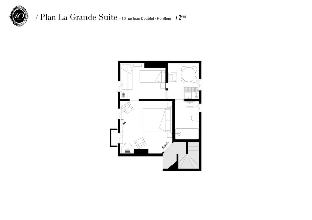 Le 10Honfleur Apartment Bagian luar foto